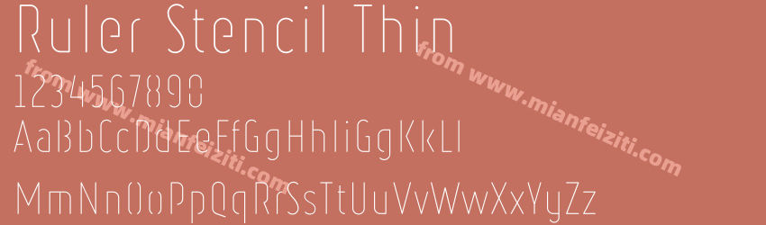 Ruler Stencil Thin预览图1