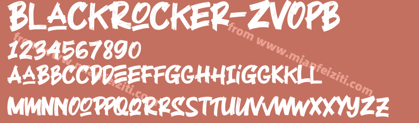 BlackRocker-ZVOpB字体预览