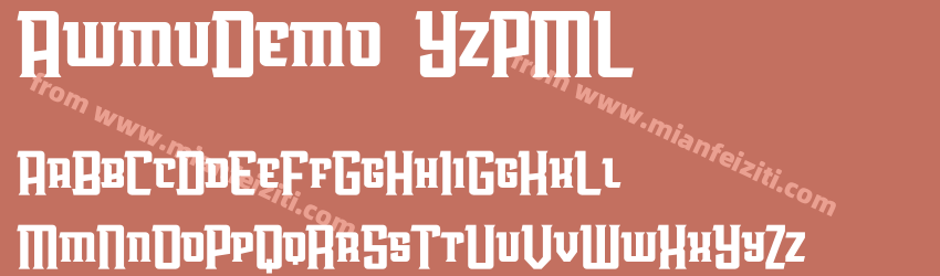 AwmuDemo-YzPML字体预览