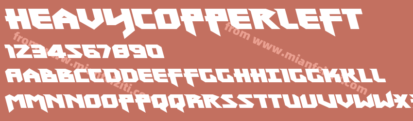 heavycopperleft字体预览