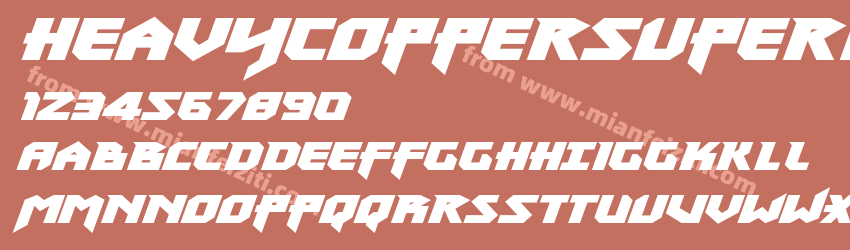 heavycoppersuperital字体预览