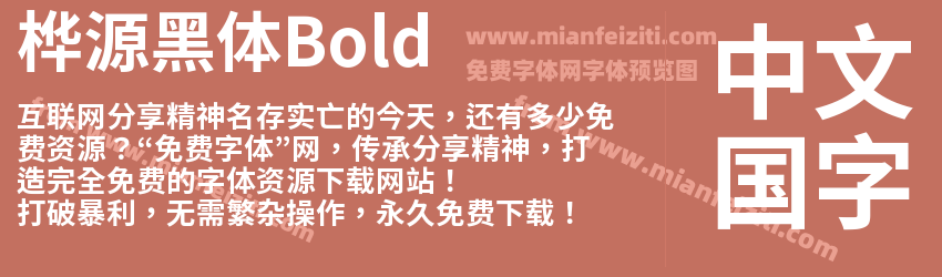 桦源黑体Huayuan Gothic Bold预览图1