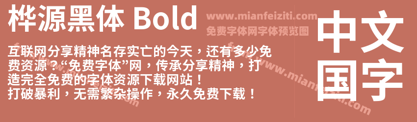 桦源黑体Huayuan Gothic Bold预览图1