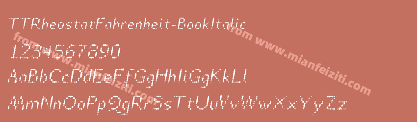 TT Rheostat Fahrenheit Book Italic预览图1