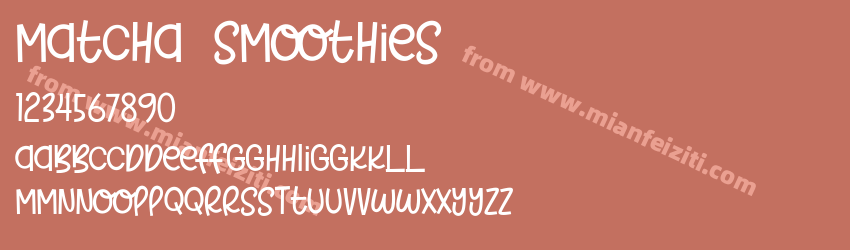 Matcha Smoothies字体预览
