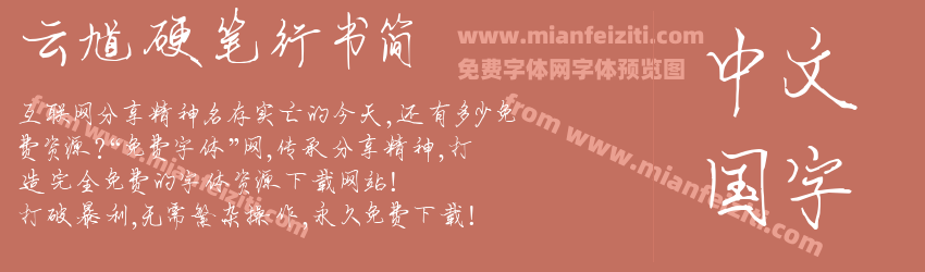 云馗硬笔行书简预览图1