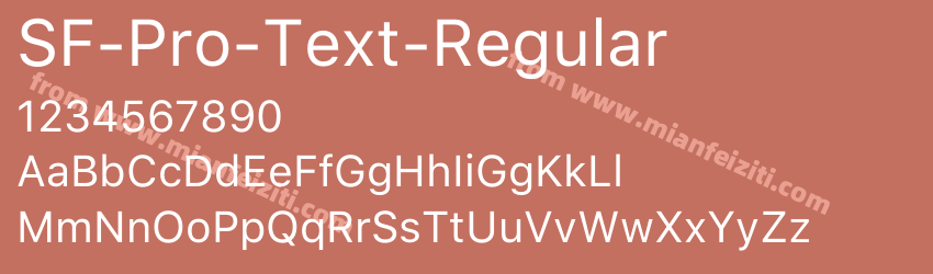 SF Pro Text Regular预览图1