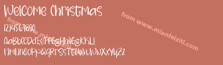 Welcome Christmas字体预览