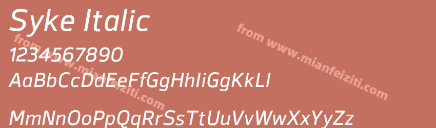 Syke Italic预览图1