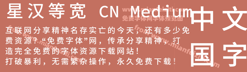 星汉等宽 CN Medium预览图1