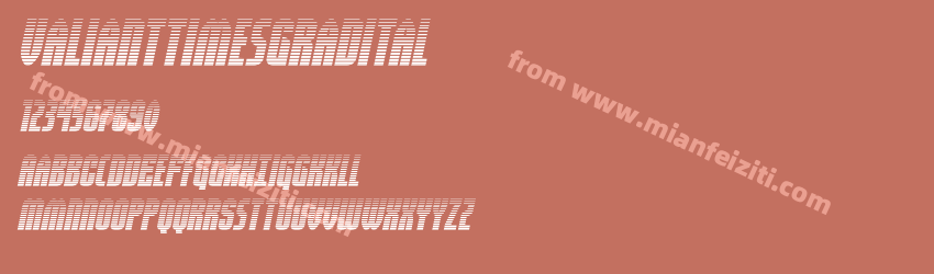 Valiant Times Gradient Italic预览图1