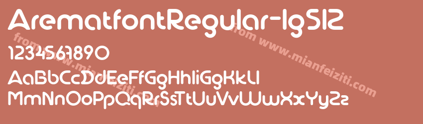 arematfont regular预览图1