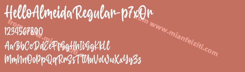 Hello Almeida Regular p7x Or预览图1