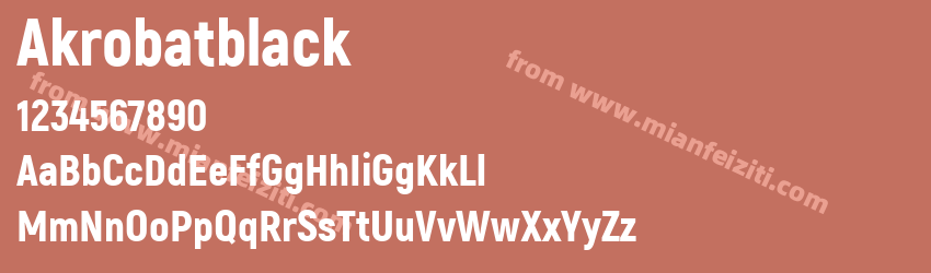 Akrobatblack字体预览
