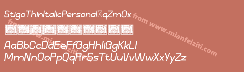Stigo Thin Italic Personal q Zm Ox预览图1