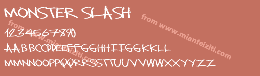 Monster Slash字体预览