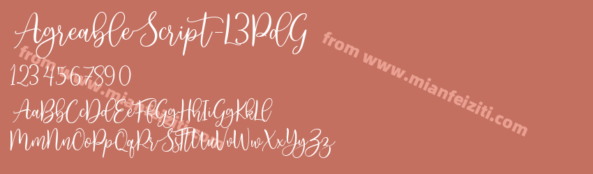 AgreableScript-L3PdG字体预览