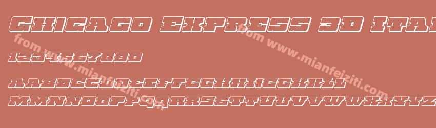 Chicago Express 3D Italic预览图1