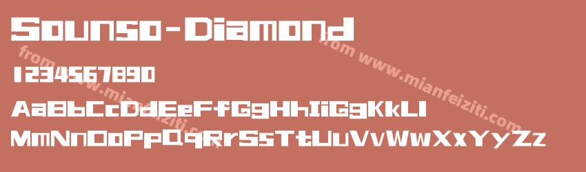 Sounso-Diamond字体预览
