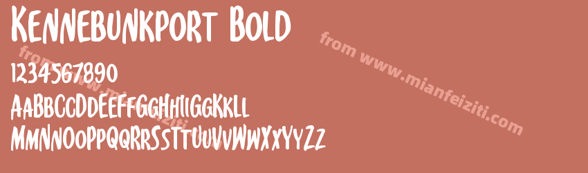 Kennebunkport Bold字体预览