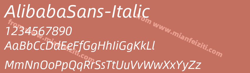Alibaba Sans Italic预览图1