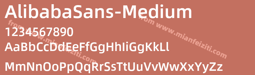 Alibaba Sans Medium预览图1