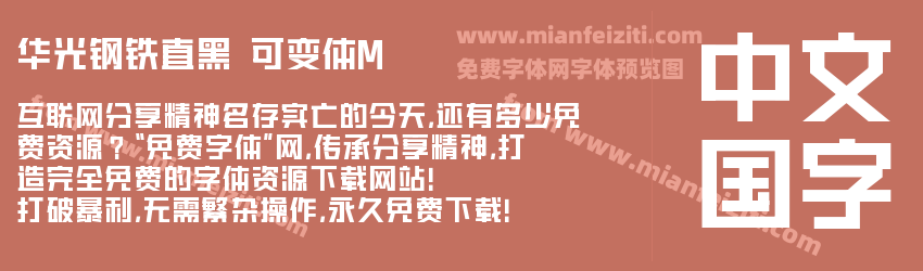 华光钢铁直黑 可变体M预览图1