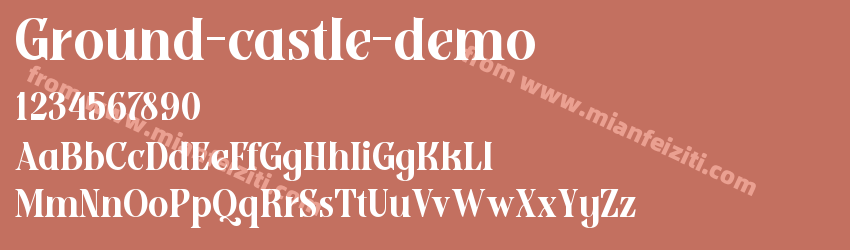 Ground-castle-demo字体预览
