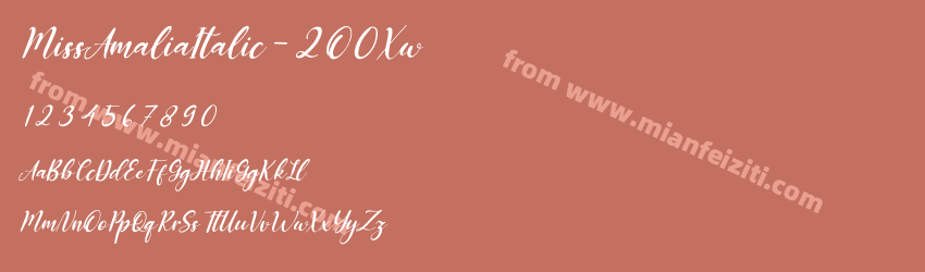 Miss Amalia Italic 2O0 Xw预览图1
