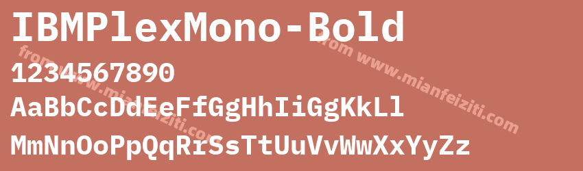 IBMPlexMono-Bold字体预览