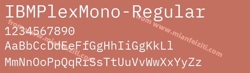 IBMPlexMono-Regular字体预览