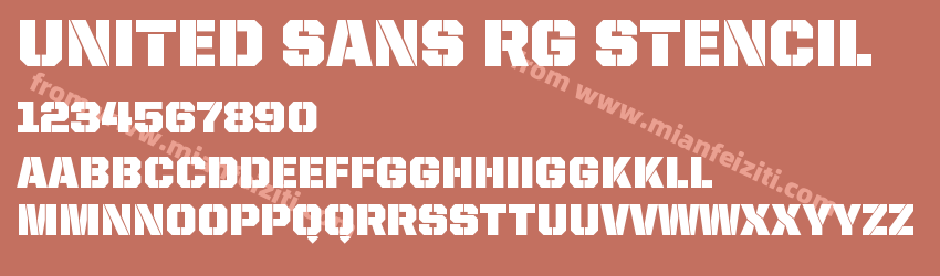 United Sans Rg Stencil字体预览