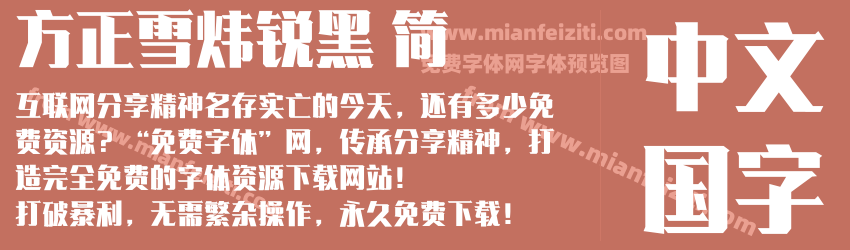 方正雪炜锐黑 简预览图1