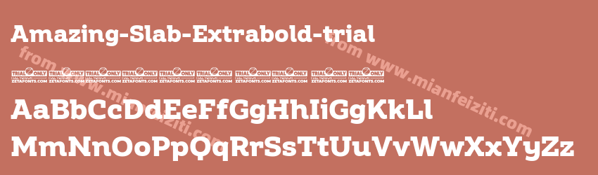 Amazing-Slab-Extrabold-trial字体预览