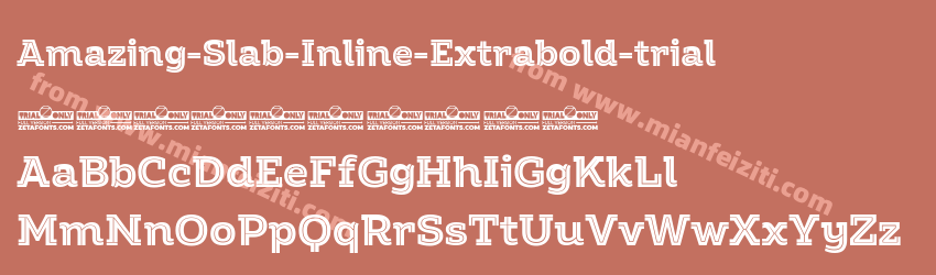 Amazing-Slab-Inline-Extrabold-trial字体预览
