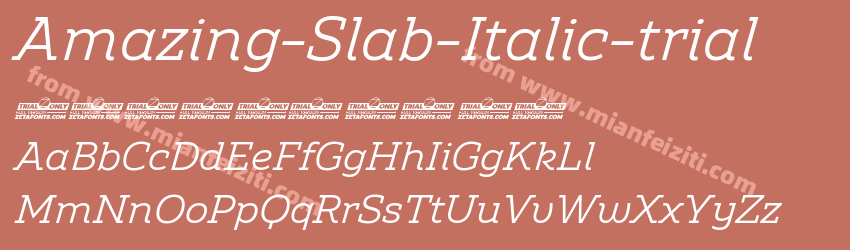 Amazing-Slab-Italic-trial字体预览