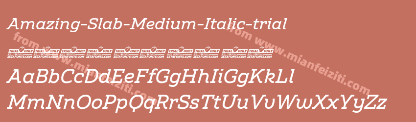 Amazing-Slab-Medium-Italic-trial字体预览
