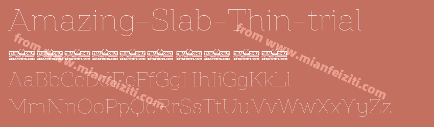 Amazing-Slab-Thin-trial字体预览