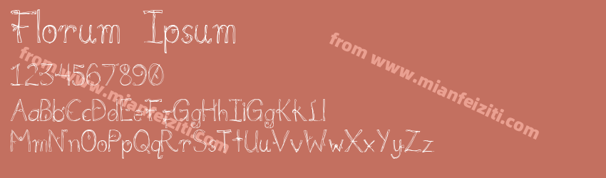 Florum Ipsum字体预览