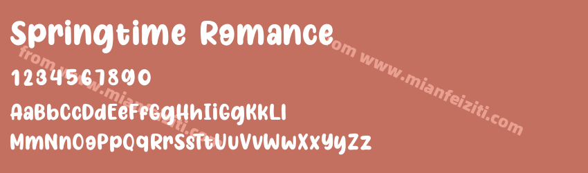 Springtime Romance字体预览