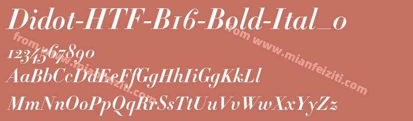 Didot-HTF-B16-Bold-Ital_0预览图1