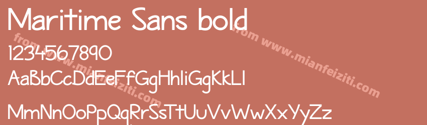 Maritime Sans bold字体预览