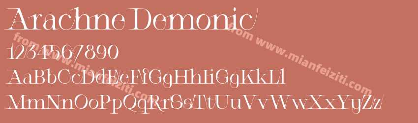 Arachne Demonic字体预览