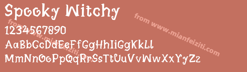 Spooky Witchy字体预览