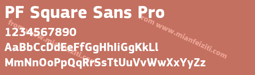 PF Square Sans Pro Bold预览图1