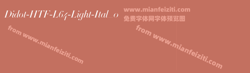 Didot-HTF-L64-Light-Ital_0字体预览