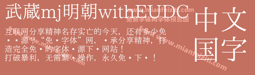武蔵mj明朝withEUDC预览图1