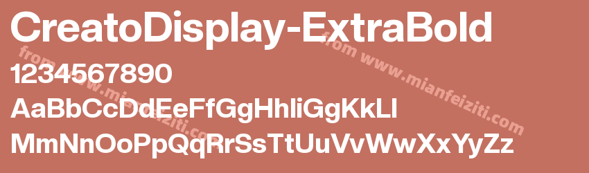 Creato Display Extra Bold预览图1