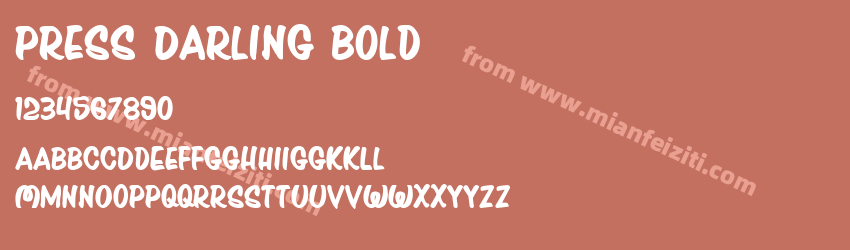 Press Darling Bold字体预览