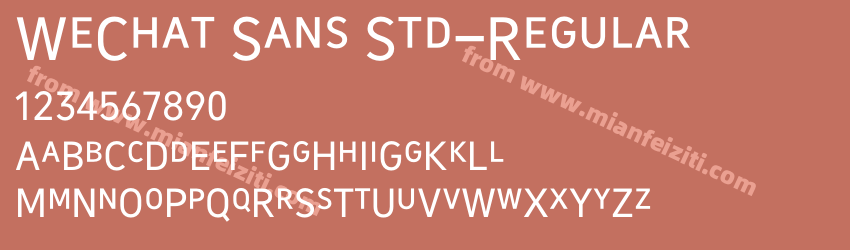 We Chat Sans Std Regular预览图1
